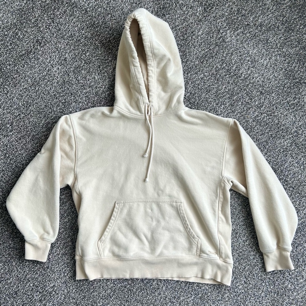 TNA Sweatfleece Boyfriend Fit Hoodie Cream Size S